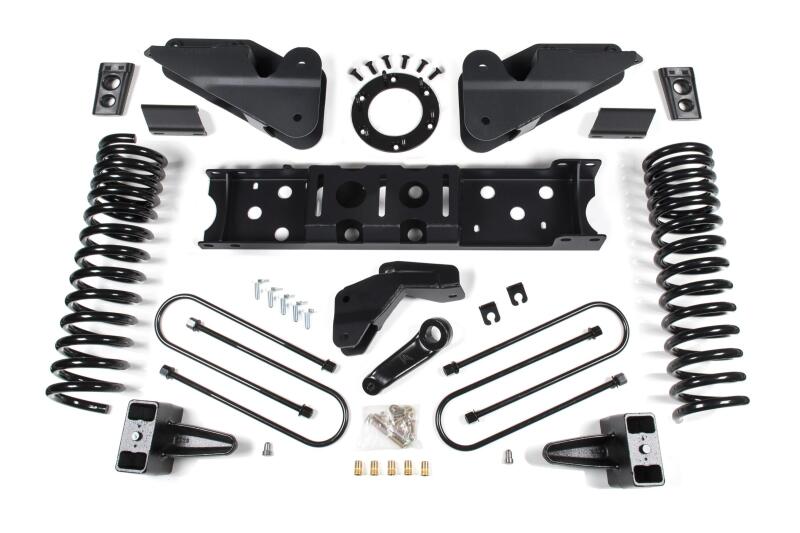 Ram 3500 Suspension Lift Kit - Zone Offroad - 4in Radius Arm Bracket, 3in Rear Block w/o Overload, Nitro Shocks - `19-`27